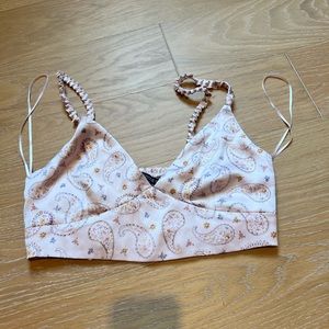 NYT zara satin effect crop top